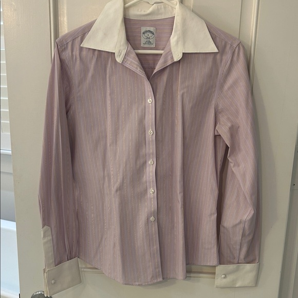 Brooks Brothers Tops - Brooks Brothers Pink and White Button Down Shirt